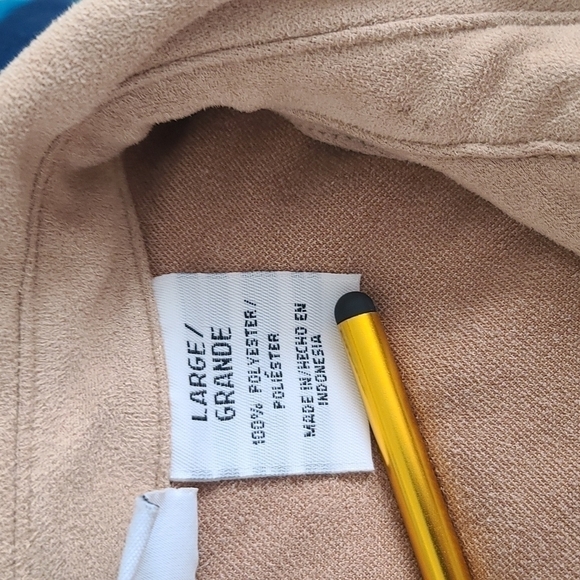 KATHY Ireland faux suade top size large - Picture 3 of 5